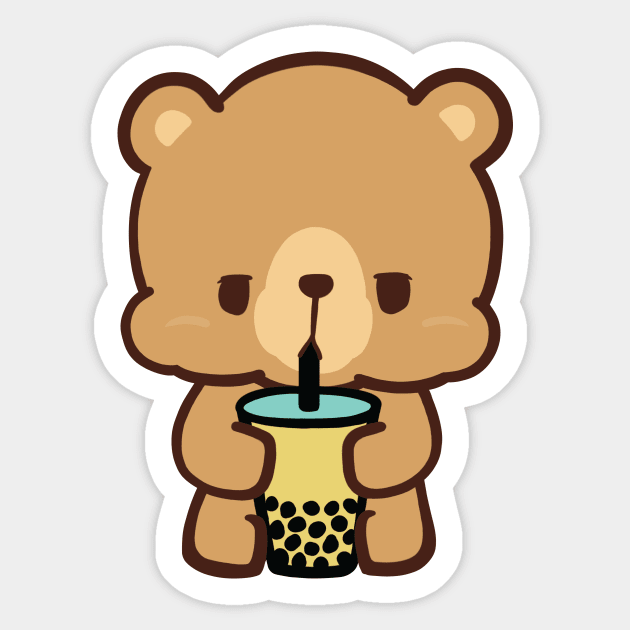 Boba Bear Sticker by BeachPlum